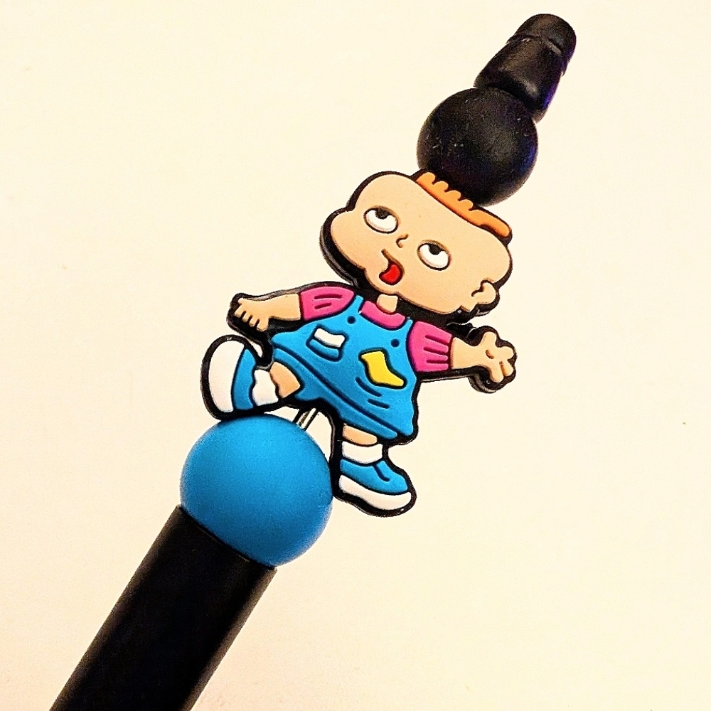 Handmade Rugrats Phil Beaded Silicone Focal Bead Pen